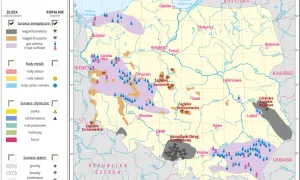 Mapa geologiczna Sudetów - dokładne rozmieszczenie skał i złóż mineralnych