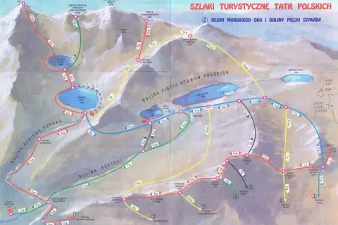 Jak przejść szlak turystyczny do Doliny Pięciu Stawów w Tatrach: mapa i czas