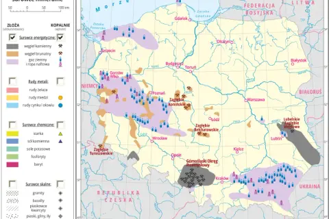 Mapa geologiczna Sudetów - dokładne rozmieszczenie skał i złóż mineralnych