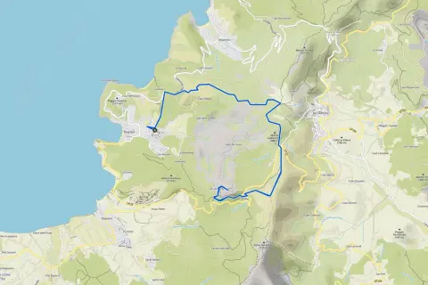 Mapa szlaków na Elbie: trasa z Bagnaia przez Monte Garbare do Rio nell'Elba to świetna opcja, jakie trasy na wyspie Elba są najlepsze dla rodzin z dziećmi.