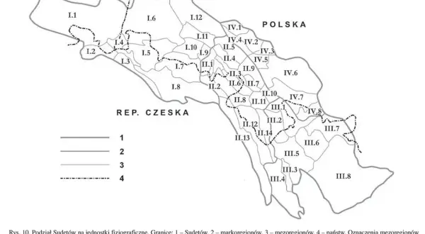 Szczegółowa mapa Karpat i Sudetów: najważniejsze szczyty i pasma górskie