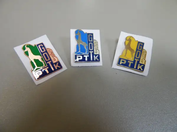 Trzy odznaki PTTK z kozicą: zielona, niebieska i żółta. Dowiedz się, jak zdobyć odznakę GOT PTTK, zasady zbierania punktów i książeczkę.